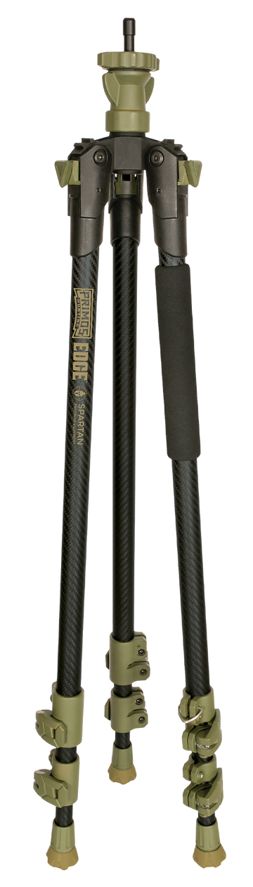 Primos Edge Carbon Fiber Tripod Shooting Stick 31"-59" Dark Earth - Spartan Magnetic Mount