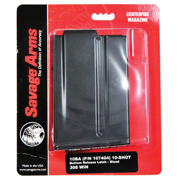 Savage 55183 10BA 6.5 Creedmoor, 308 Win 10-Rd Blued Detachable Magazine