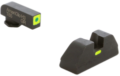 Ameriglo GL605 CAP Sight Set for Glock 42/43/43X/48 - Green Tritium LumiGreen Outline Front / LumiGreen Bar Rear