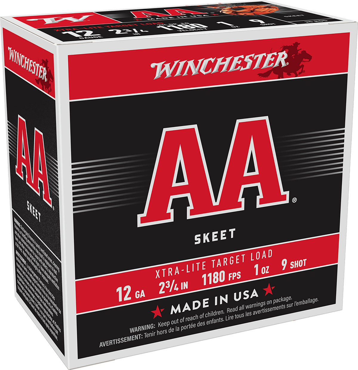 Winchester Ammo AA Xtra-Lite 12 Gauge 2.75" 1 oz #9 Shot 25 Rd - Box or Case