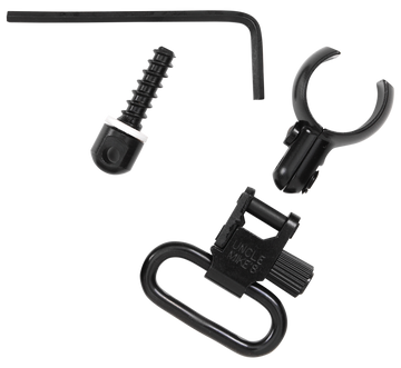 Uncle Mike's 13912 Magnum Band Quick Detach Sling Swivel Set 1" Loop Blued Steel - Fits .630"-.675" Mag Tubes