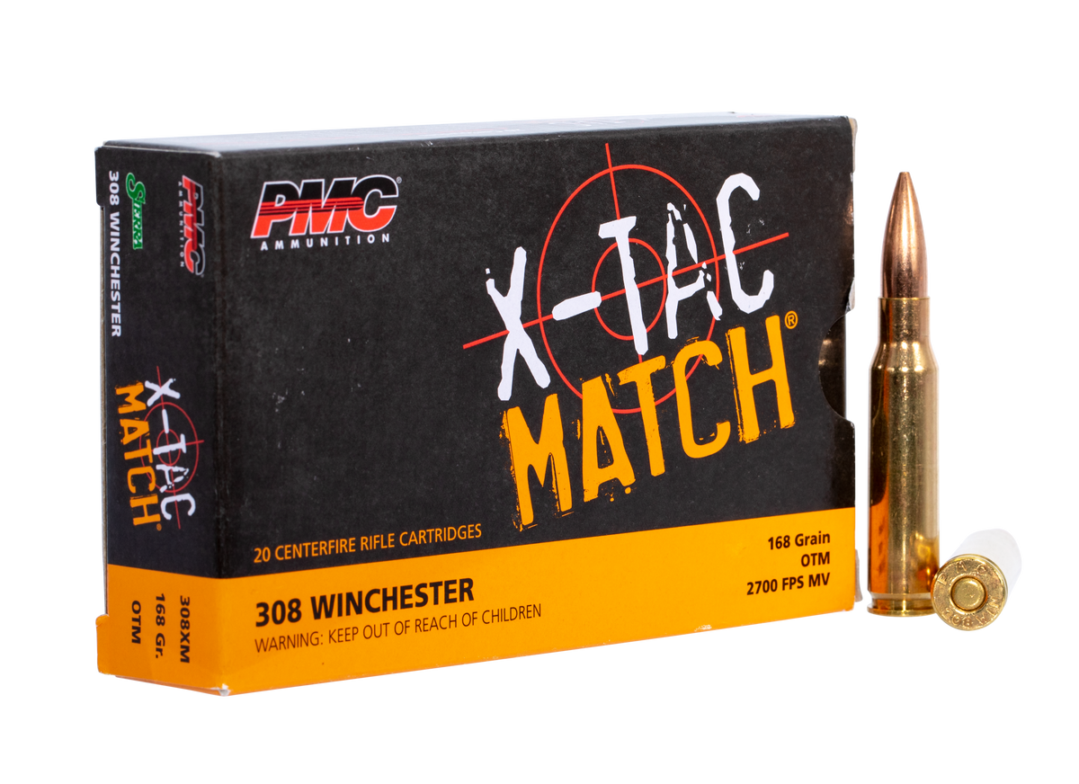 PMC 308XM X-Tac Match 308 Win 168 gr Open Tip Match - Box or Case