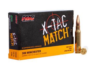 PMC 308XM X-Tac Match 308 Win 168 gr Open Tip Match - Box or Case