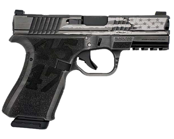 Black Rain Ordnance Frontline Trump Custom 9mm 4" 15rd Semi-Auto Pistol - Gun Metal Grey Battleworn