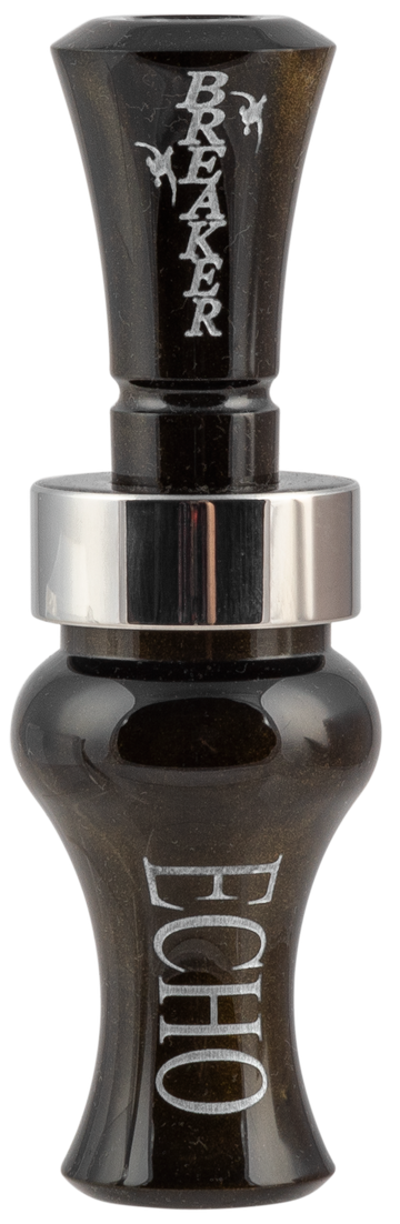 Echo Calls Breaker Single Reed Duck Call Black Gold Pearl Acrylic