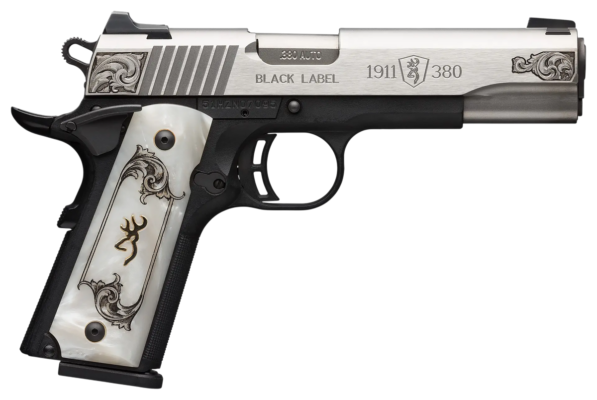 Browning 1911 Black Label Medallion Full Size 380 ACP 4.25" 8+1 Semi-Auto Pistol