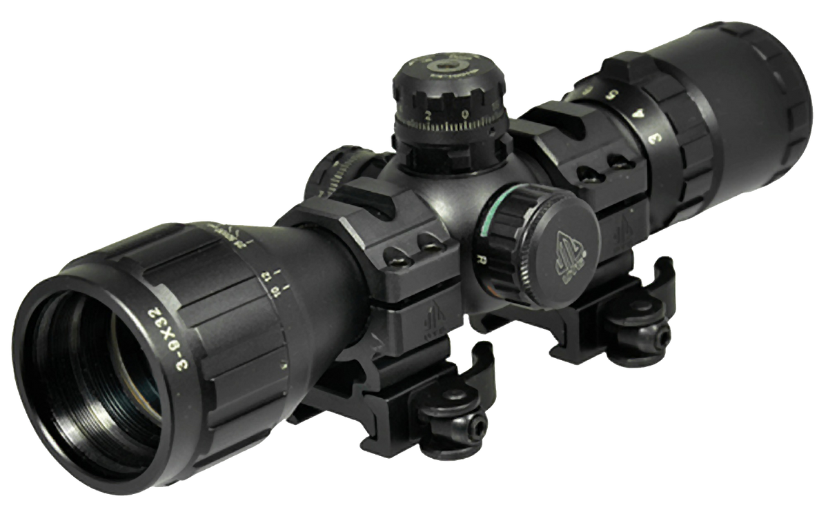 UTG BugBuster 3-9x32 1" Tube Illuminated Red/Green Mil-Dot Rifle Scope