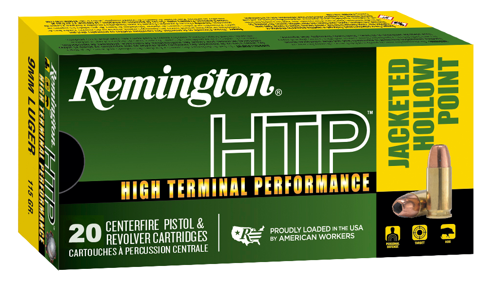 Remington HTP 9mm Luger 115 gr JHP - Box or Case
