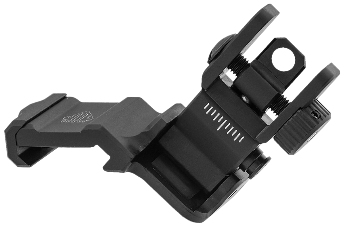 UTG ACCU-SYNC MT945 45 Degree Offset Flip-Up Rear Sight 1.7" High Picatinny/Weaver