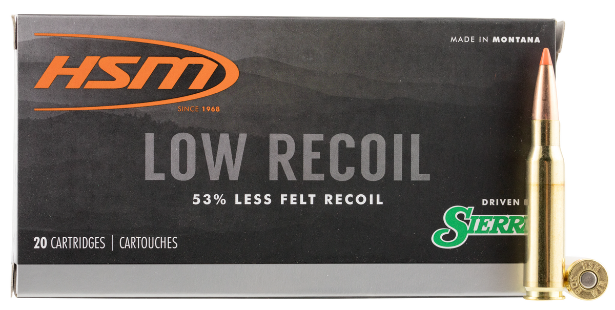 HSM 30844N Low Recoil  308 Win 150 gr Orange Polymer Tip 20 Per Box/ 25 Case