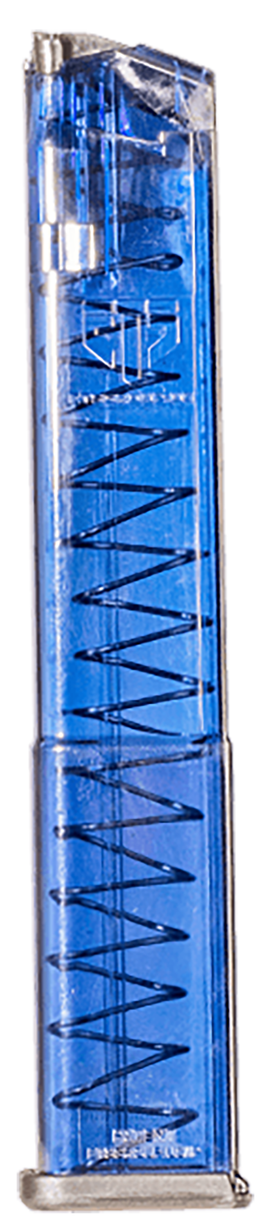 ETS Group GLK-18 Gen2 9mm Luger 31rd Clear Blue Polymer Pistol Magazine - Fits Glock 17/18/19/19X/26/34/45