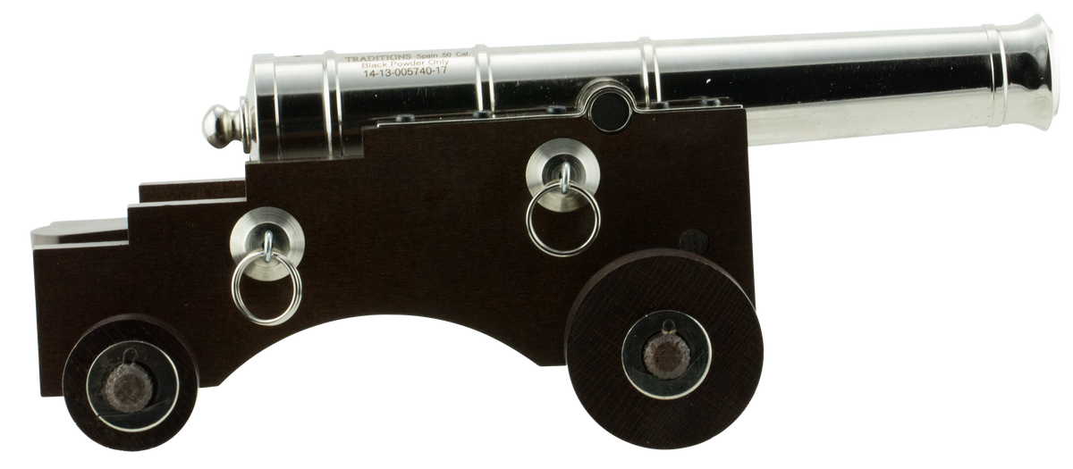 Traditions Old Ironsides Mini Cannon 50 Cal 9" Nickel Hardwood Breech Action