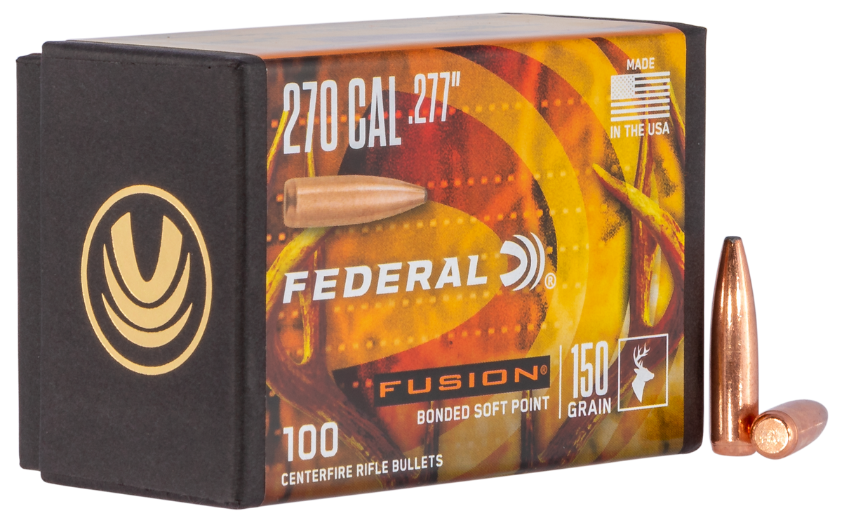 Federal Fusion Component .270 Cal .277 150gr Fusion Soft Point Reloading Bullets