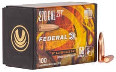 Federal Fusion Component .270 Cal .277 150gr Fusion Soft Point Reloading Bullets