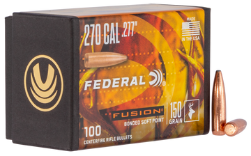 Federal Fusion Component .270 Cal .277 150gr Fusion Soft Point Reloading Bullets