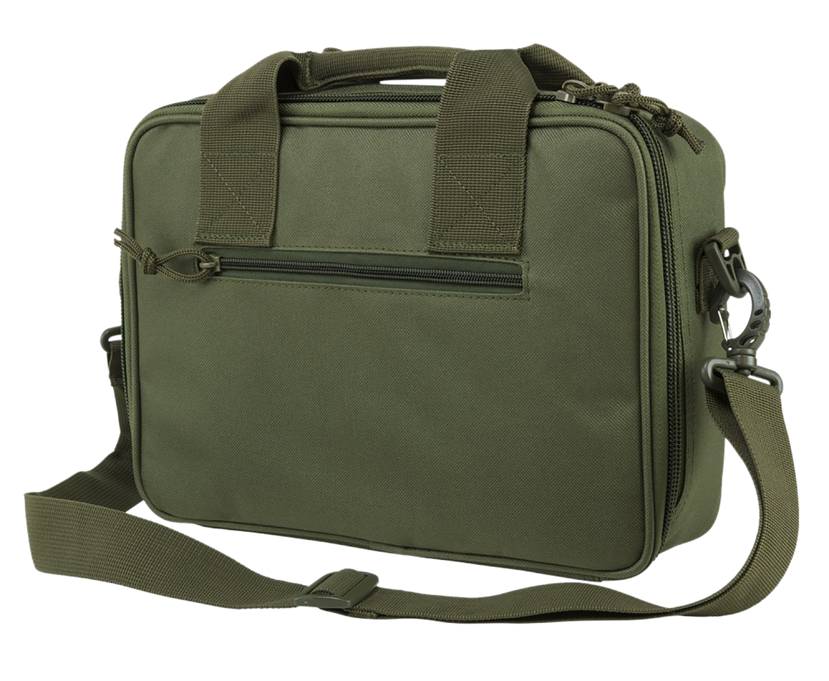 NcSTAR VISM Double Pistol Range Bag w/Mag Pouches Lockable - Green