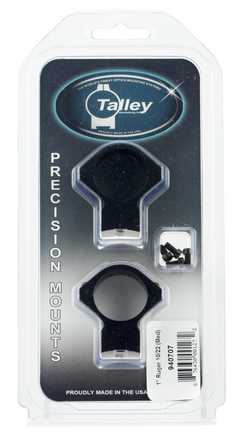 Talley 940707 Scope Mount/Ring Combo 1" Medium Rings Black Anodized - Ruger 10/22