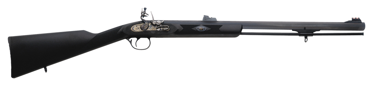 Traditions Deerhunter .50 Cal 24" Flintlock Blued Synthetic Black Stock