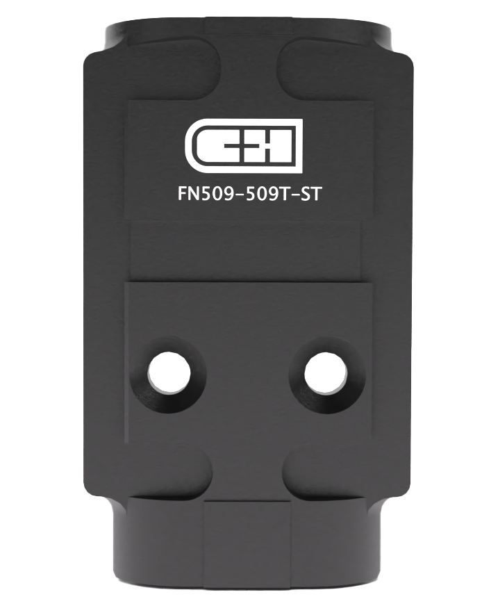 C&H Precision FN509509TST Optic Adapter Plate - FN 509/510/F 545 - Holosun 509T Footprint - Black Steel