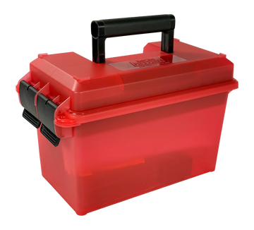 MTM PRK Pistol Range Kit Clear Red - Foam Handgun Tray & 5-Mag Case