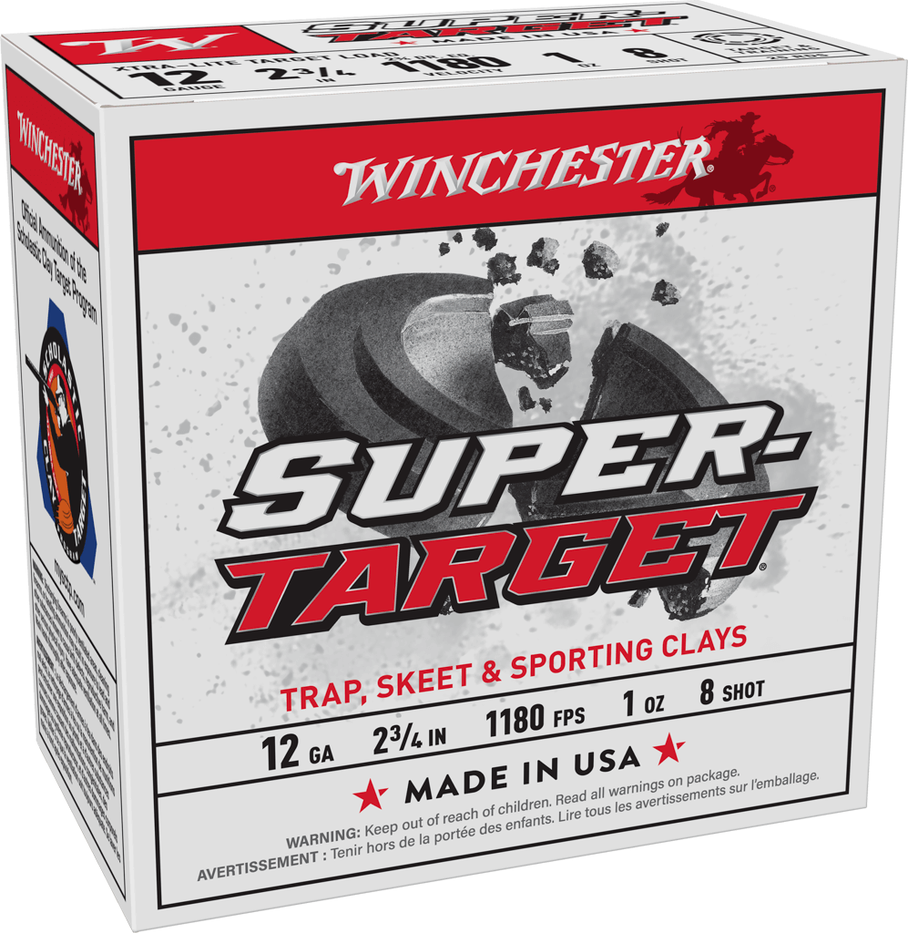 Winchester Ammo Super-Target Xtra-Lite 12 Gauge 2.75" 1 oz #8 Shot 25 Rd - Box or Case