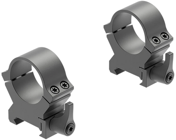 Leupold QRW2 Cross-Slot 1" High Matte Black Steel Scope Rings