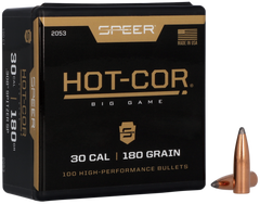 Speer Ammo Hot-Cor 30 Cal .308 180gr Spitzer Soft Point - 100/Box