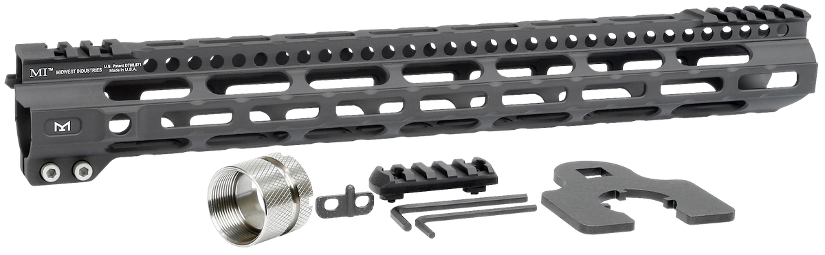 Midwest Industries Ultralight AR-15 15" M-LOK Handguard - Black