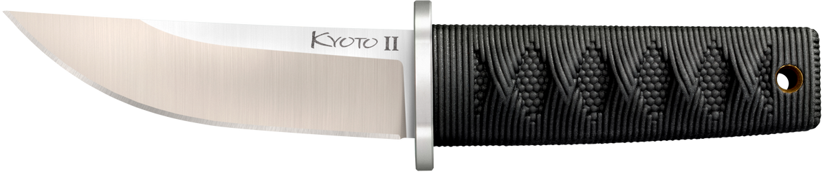 Cold Steel CS17DB Kyoto II 3.38" Fixed Plain Tanto 8Cr13MoV SS Black Kray-Ex Handle