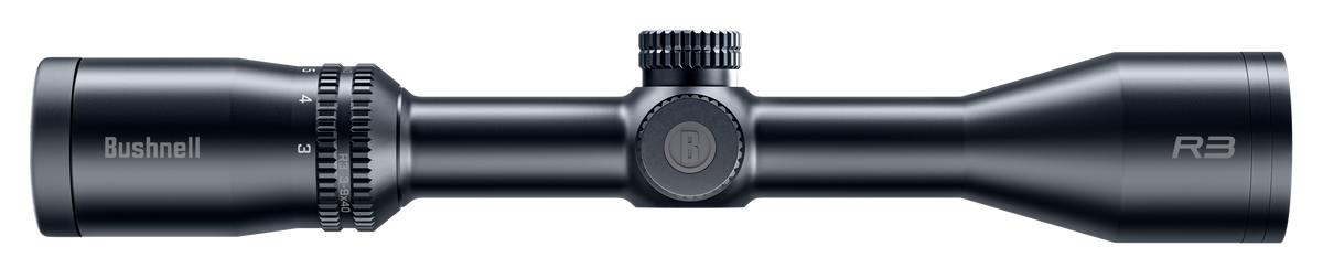 Bushnell R3 3-9x40mm Riflescope - DOA-QBR Reticle, 1in Tube, Matte Black