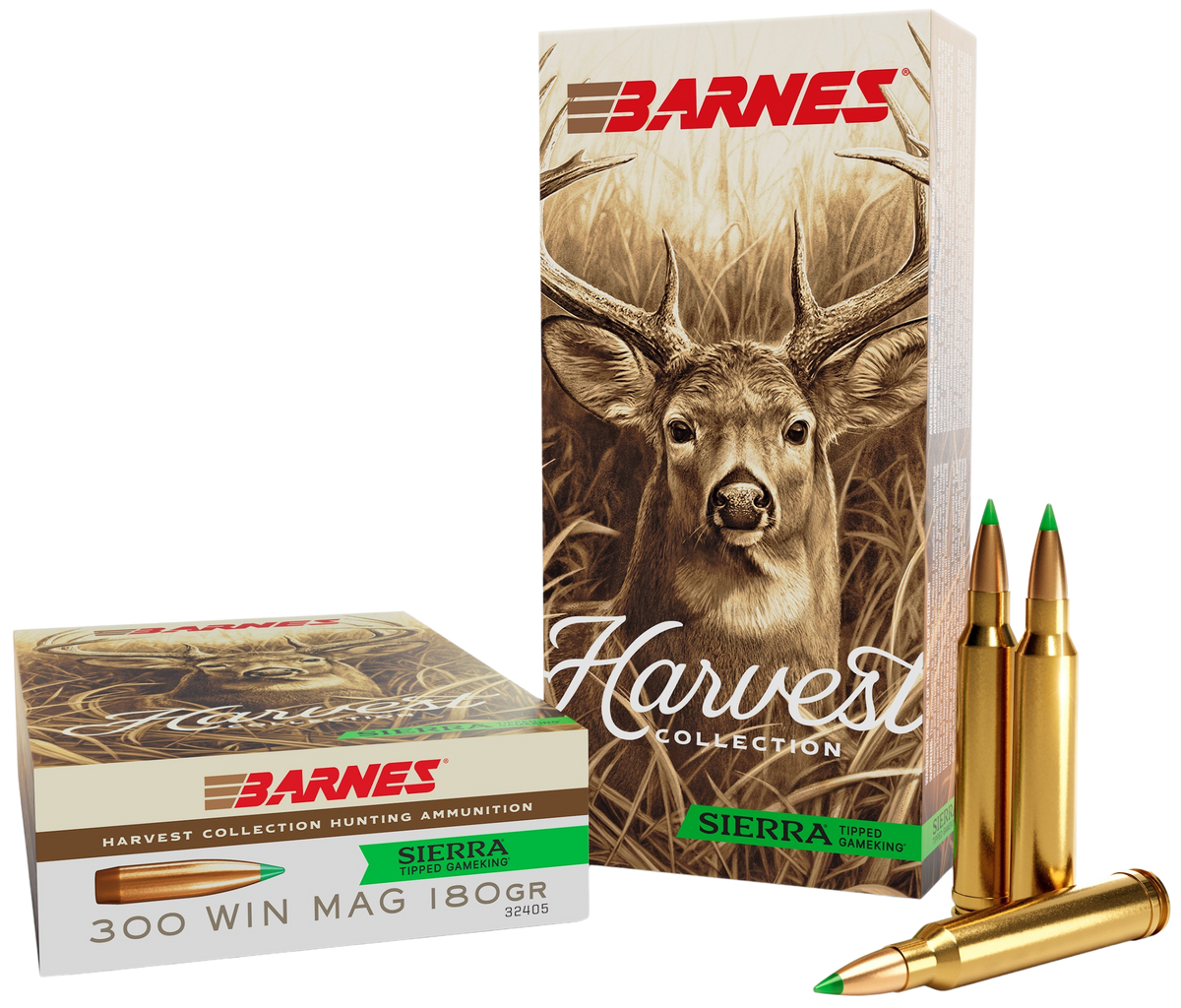 Barnes Bullets Harvest 300 Win Mag 180gr Sierra Tipped GameKing 20-Rd - Box or Case