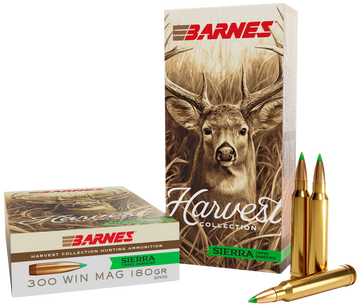 Barnes Bullets Harvest 300 Win Mag 180gr Sierra Tipped GameKing 20-Rd - Box or Case