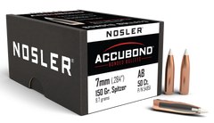 Nosler AccuBond 7mm 150gr Spitzer Point Reloading Bullets - 50/Box