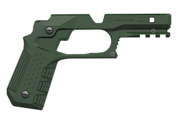 Recover Innovations CC3C-03 Grip & Rail System Green Polymer Picatinny for Compact 1911