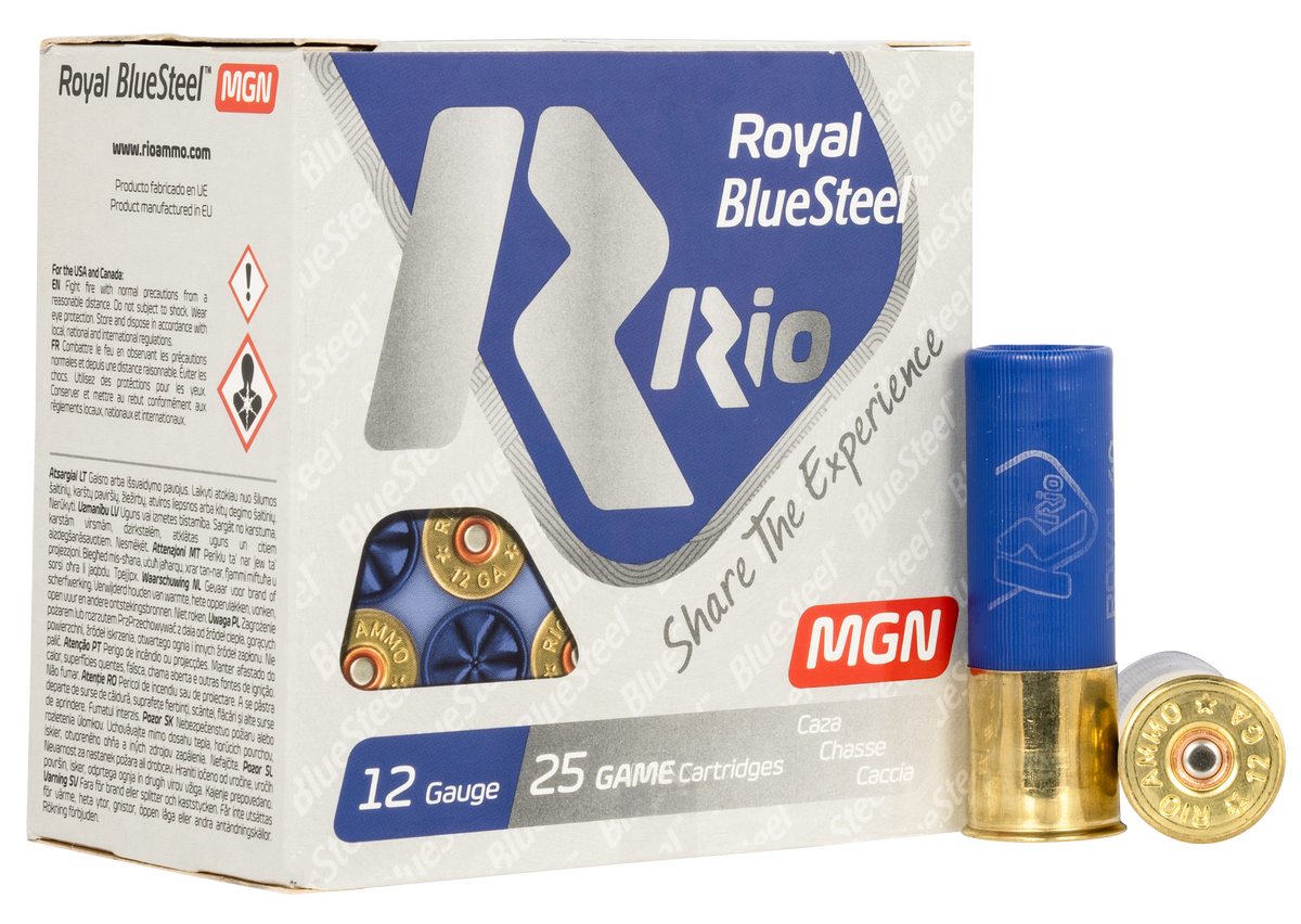 Rio Ammunition Royal Bluesteel Magnum 12 Gauge 3" 1 3/8 oz #2 Shot 25 Rd - Box or Case