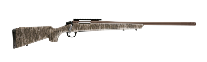 CVA Cascade XT 6.5 PRC 24" 2+1 Bolt Action Rifle - Midnight Bronze Cerakote / Mossy Oak Bottomland
