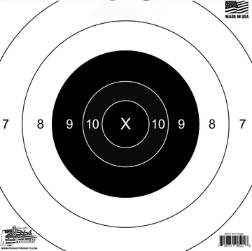 Pro-Shot B-8 10" Heavy Bullseye Paper Target - 12 Pack