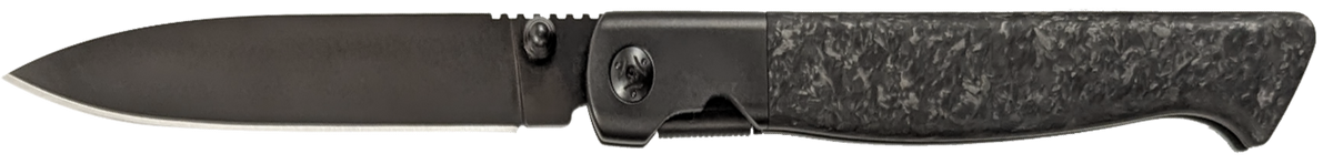 Cold Steel Spectre 3.80" Folding Drop Point Plain CPM 20CV SS Black PVD Forged Carbon Fiber Handle