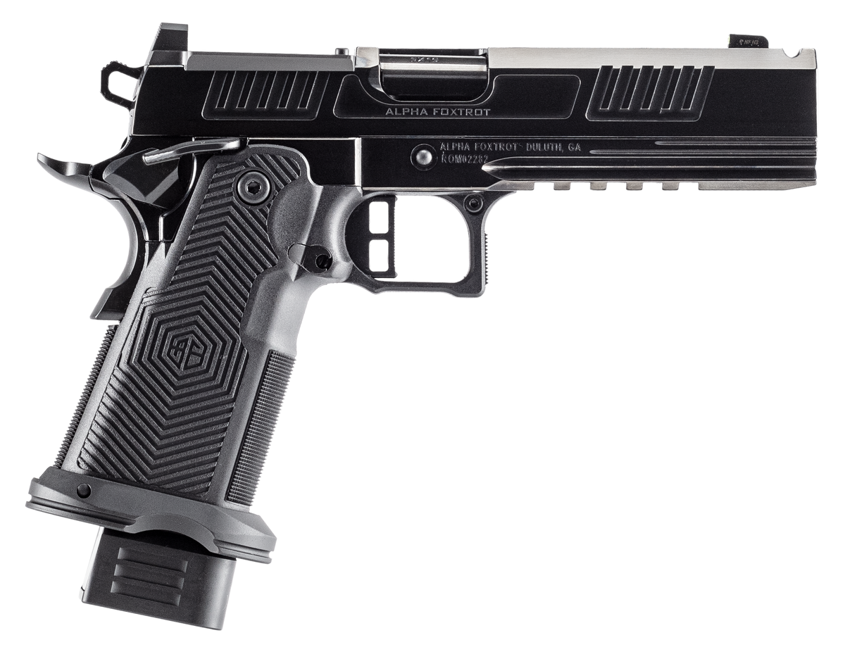 Alpha Foxtrot AF1911 Romulus 9mm Luger 5" 20+1 Ported Semi-Auto Pistol - Black DLC
