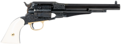 Taylor's & Company Remington Conversion LawDawg 45 Colt 8" 6-Rd SAO Revolver - Blued Engraved Ivory Grip