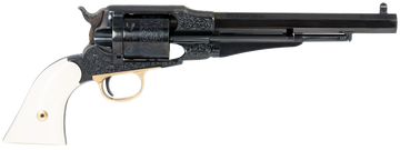 Taylor's & Company Remington Conversion LawDawg 45 Colt 8" 6-Rd SAO Revolver - Blued Engraved Ivory Grip