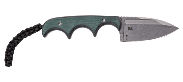 Columbia River CRKT 2396C Minimalist 2.15" Spear Point Fixed Blade Plain 8Cr13MoV GRN/BLK