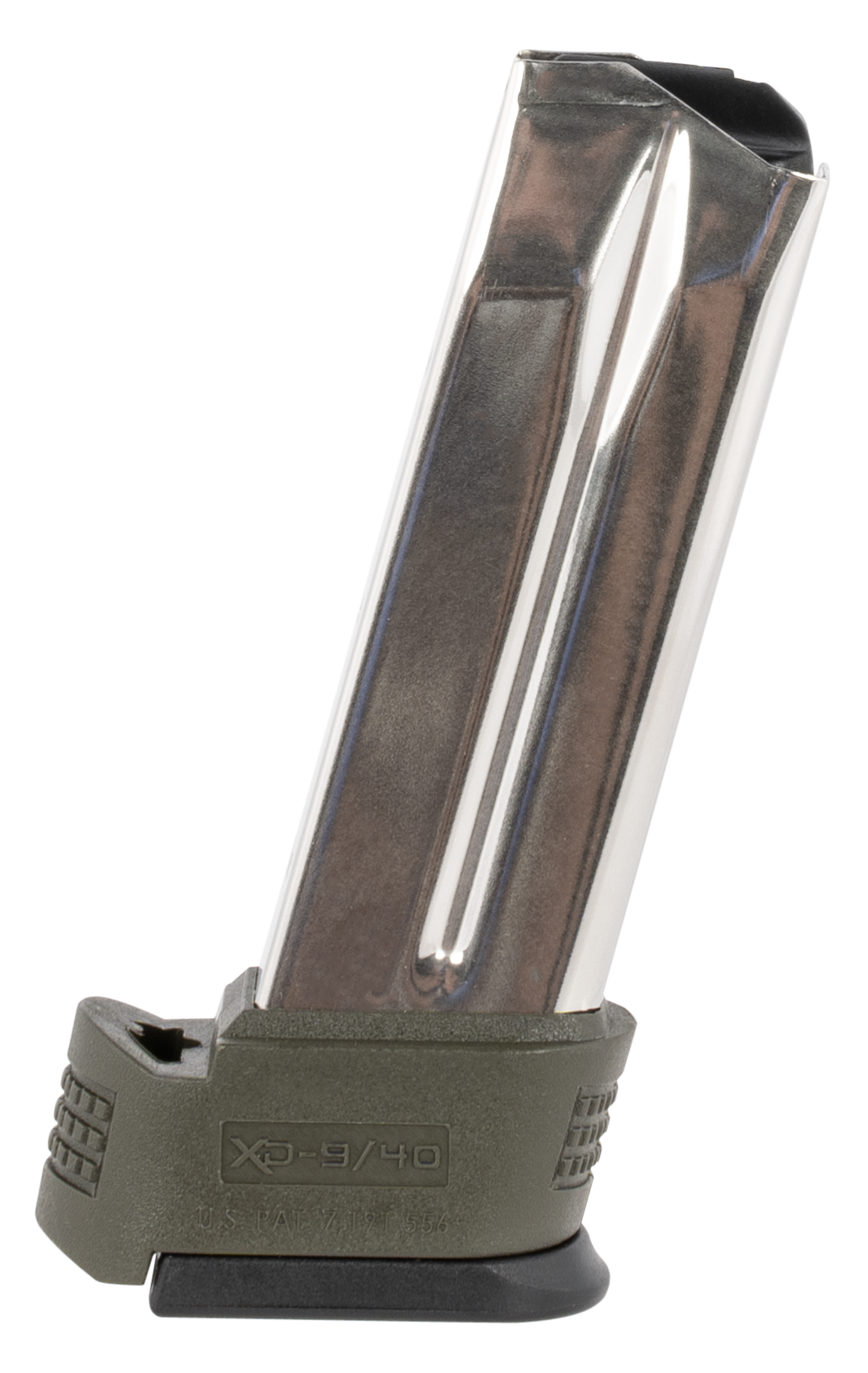 Springfield Armory XD0940GS XD Subcompact 40 S&W 10-Rd Stainless Steel Magazine w/ OD Green Sleeve