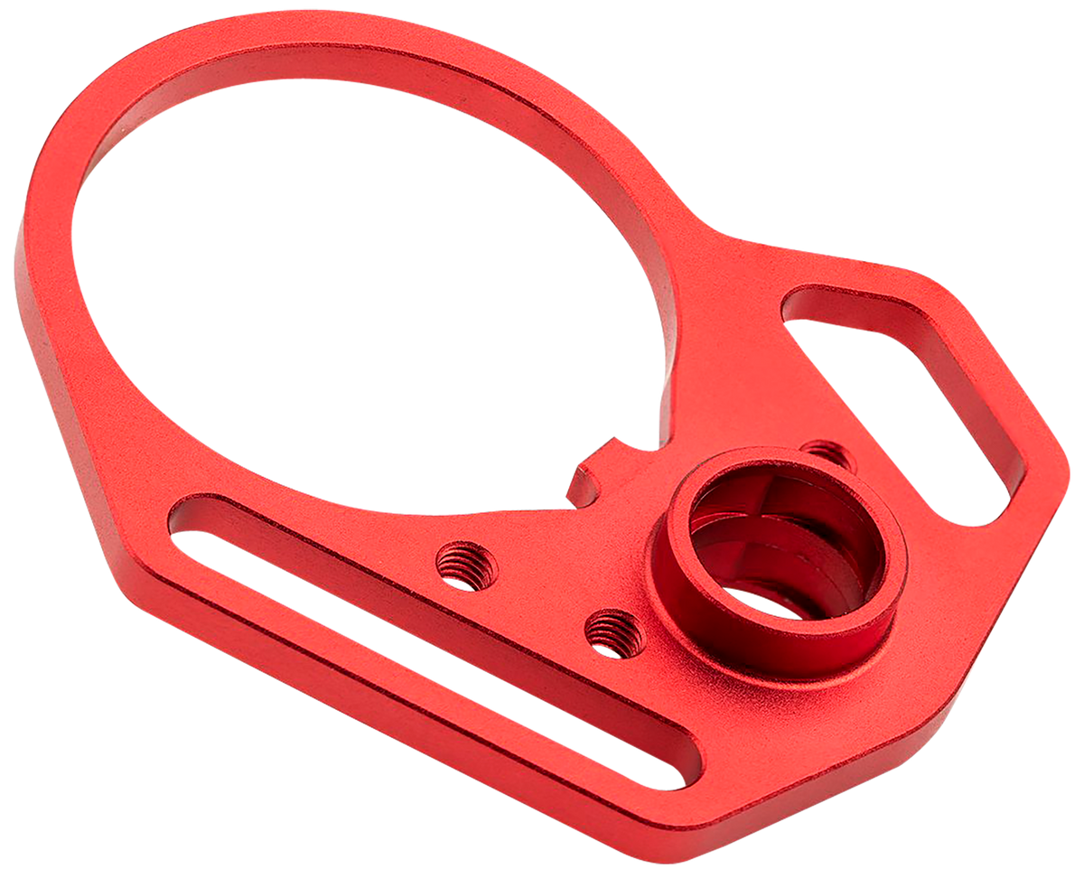 Strike Industries Ultralight Multi-Function QD End Plate & Anti-Rotation Castle Nut Red - AR-15/M4