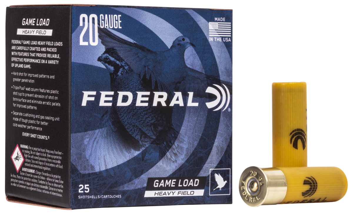 Federal Game-Shok Heavy Field 20 Gauge 2.75" 1 oz 8 Shot - Box or Case
