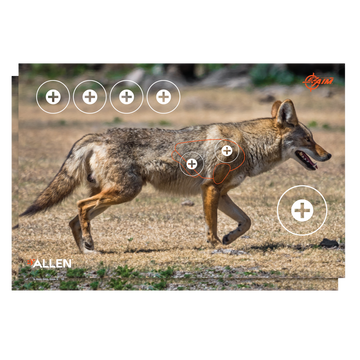 EZ-Aim Four Color Coyote Paper Hanging Target 23" x 35" 2-Pack