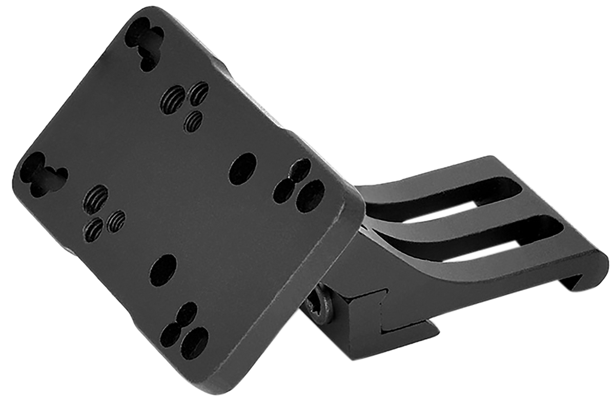 Warne 6110MR Red Dot Riser 45-Degree Offset Reflex Black Anodized Aluminum - Right Hand