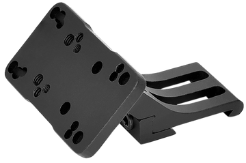 Warne 6110MR Red Dot Riser 45-Degree Offset Reflex Black Anodized Aluminum - Right Hand