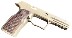 Sharps Bros SBGM10 P320 Grip Module FDE 7075-T6 Aluminum Wenge Panels