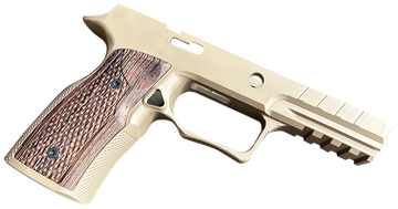 Sharps Bros SBGM10 P320 Grip Module FDE 7075-T6 Aluminum Wenge Panels